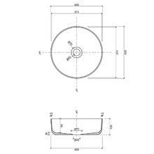 EQ 400mm Round Concrete Above Counter Basin